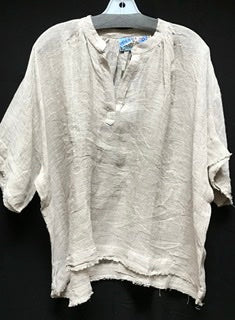 TIENDA HOCH84 COTTON LINEN PEASANT BLOUSE