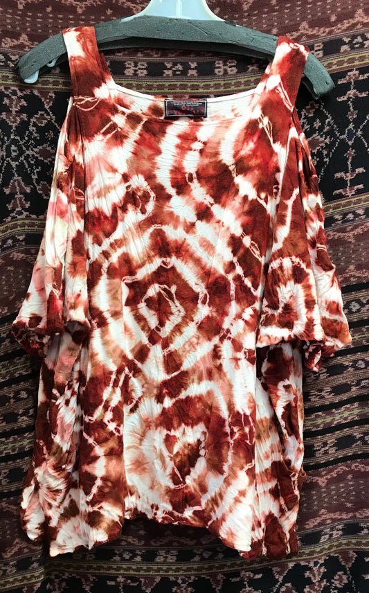 TIE DYE COLD SHOULDER JODI TOP