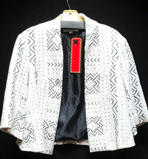 TIENDA HO MUDCLOTH CROP JACKET. Was 300.