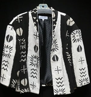 TIENDA HO MUDCLOTH CROP JACKET. Was 300.